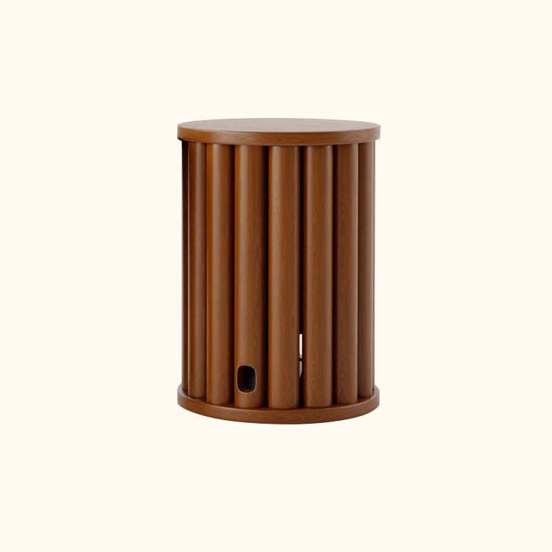 Chinese Rubberwood Round Stackable Low Stool