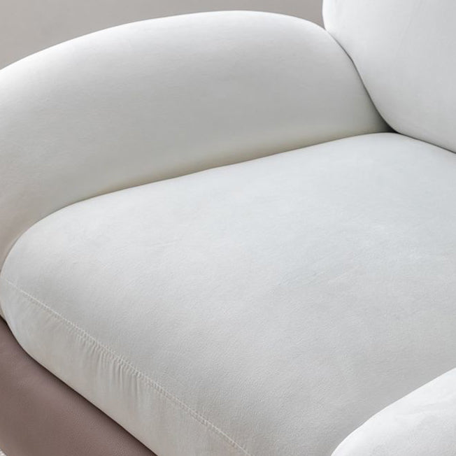 Nordic Bear Leather Dutch Fleece Rocking Chair — Manually / Velvet - White