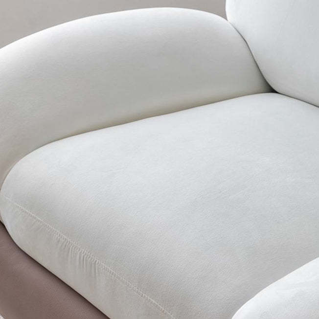 Nordic Bear Leather Dutch Fleece Rocking Chair — Manually / Velvet - White