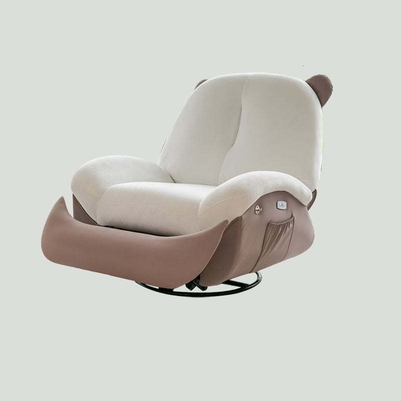 Nordic Bear Leather Dutch Fleece Rocking Chair