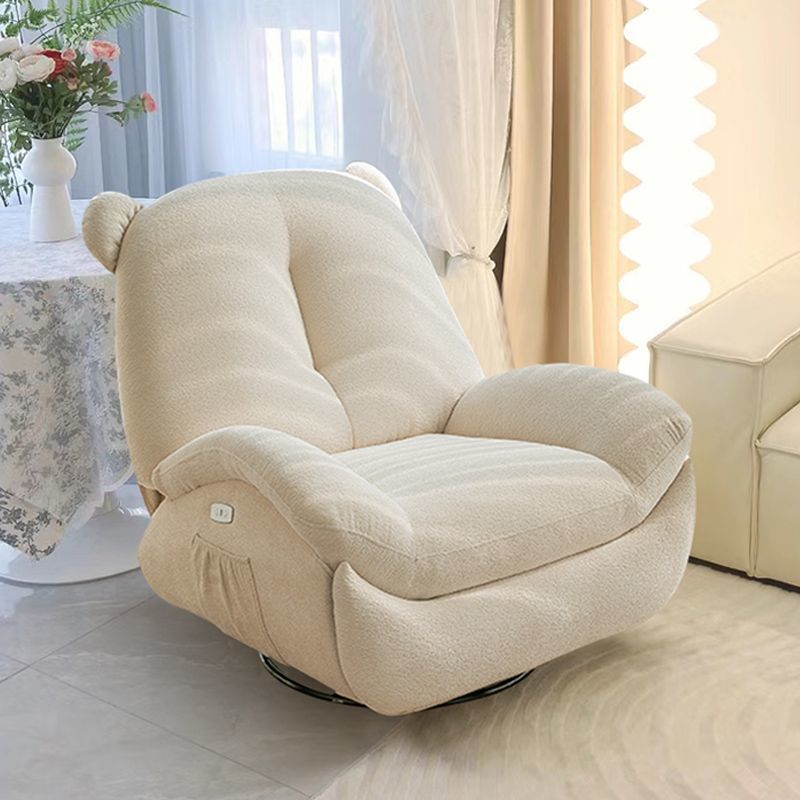 Nordic Bear Leather Dutch Fleece Rocking Chair — Manually / Leather - Green