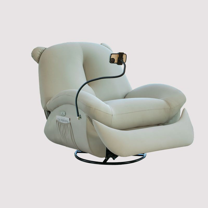 Nordic Bear Leather Dutch Fleece Rocking Chair