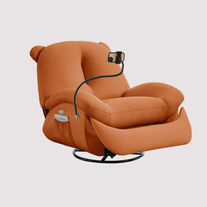 Nordic Bear Leather Dutch Fleece Rocking Chair