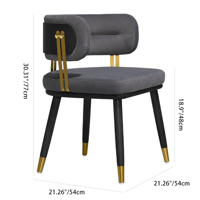 Scandinavian Flannel Ash Elliptical Dining Chair