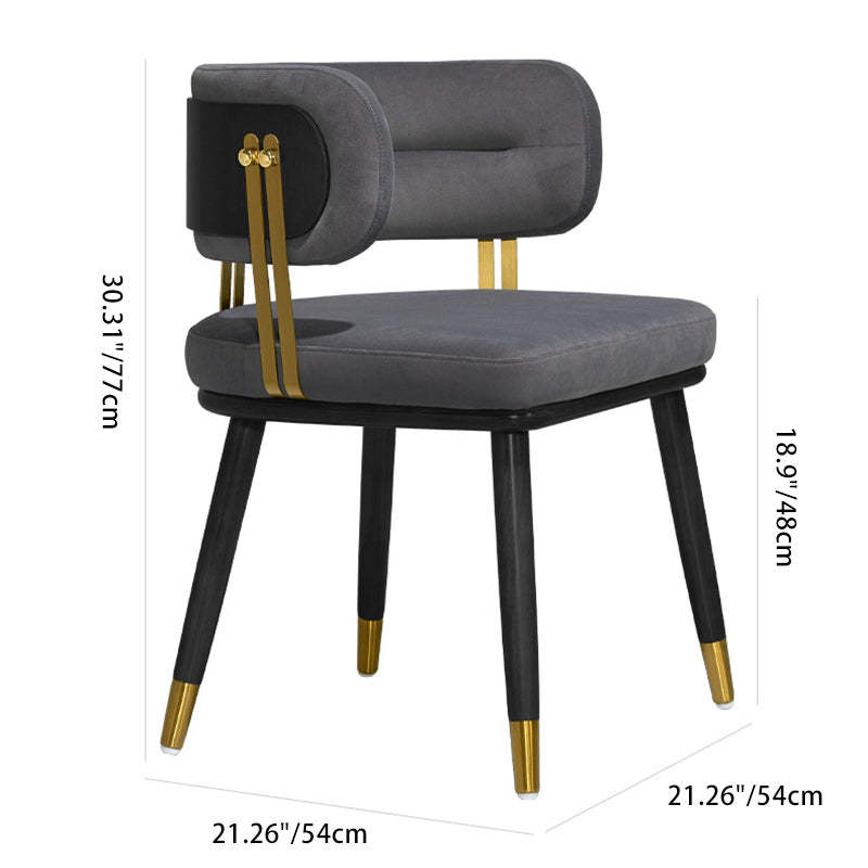 Scandinavian Flannel Ash Elliptical Dining Chair