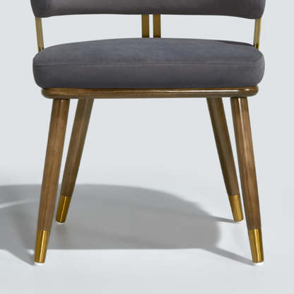 Scandinavian Flannel Ash Elliptical Dining Chair