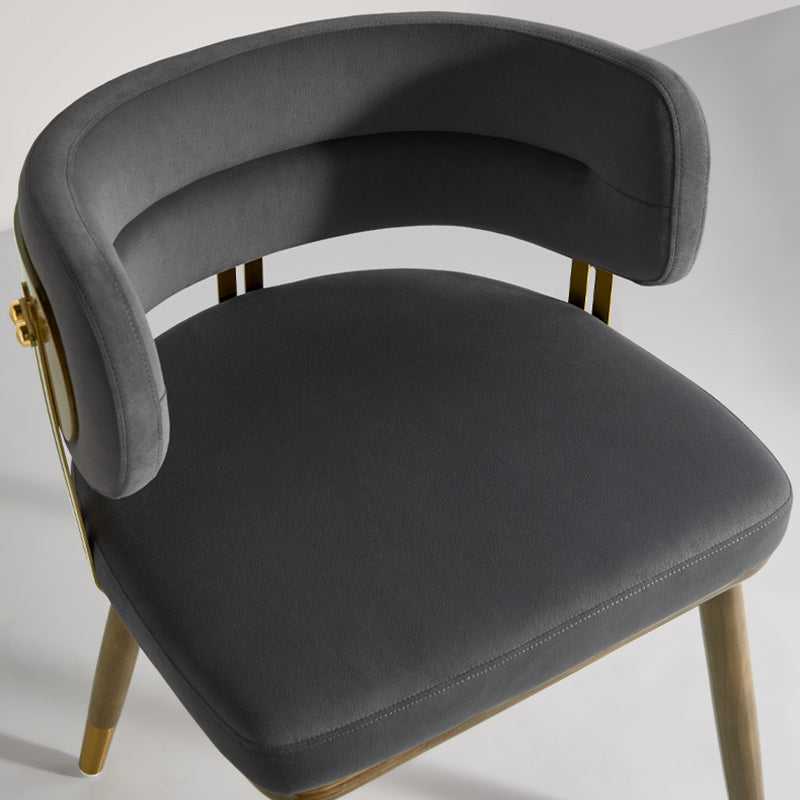 Scandinavian Flannel Ash Elliptical Dining Chair