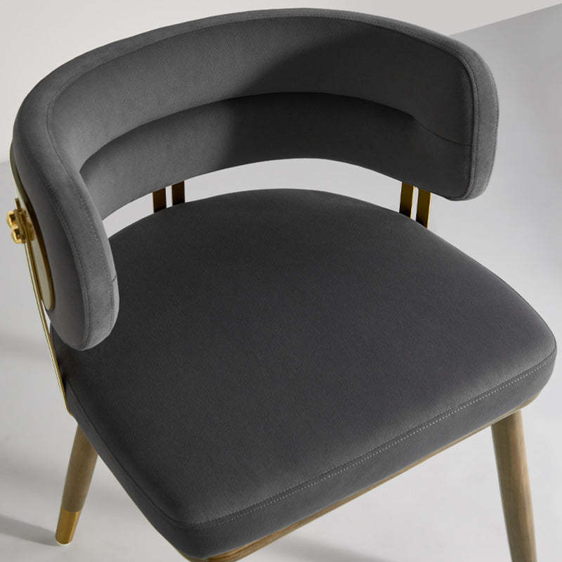 Scandinavian Flannel Ash Elliptical Dining Chair