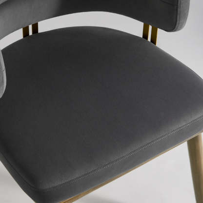 Scandinavian Flannel Ash Elliptical Dining Chair