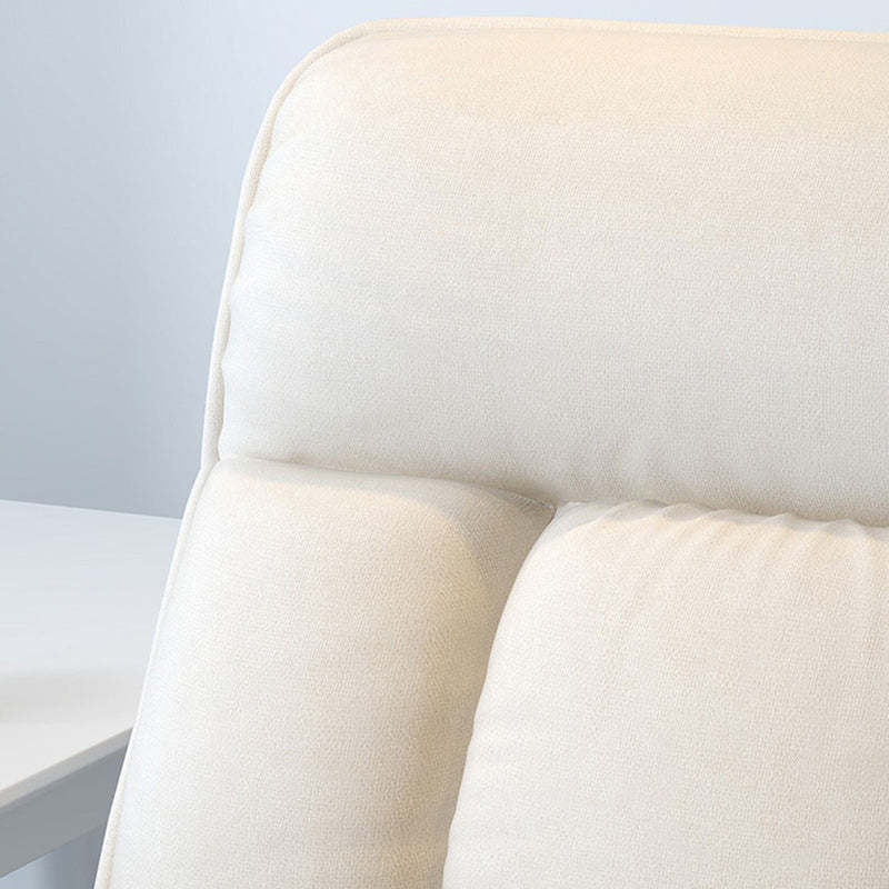 Modern Fabric Metal Foldable Accent Chair — With Footrest / Blue