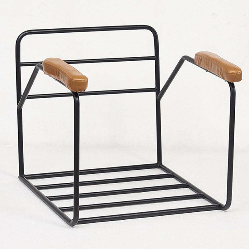 Retro Leather Steel EPP Accent Chair