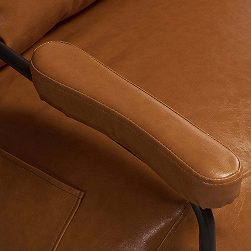 Retro Leather Steel EPP Accent Chair
