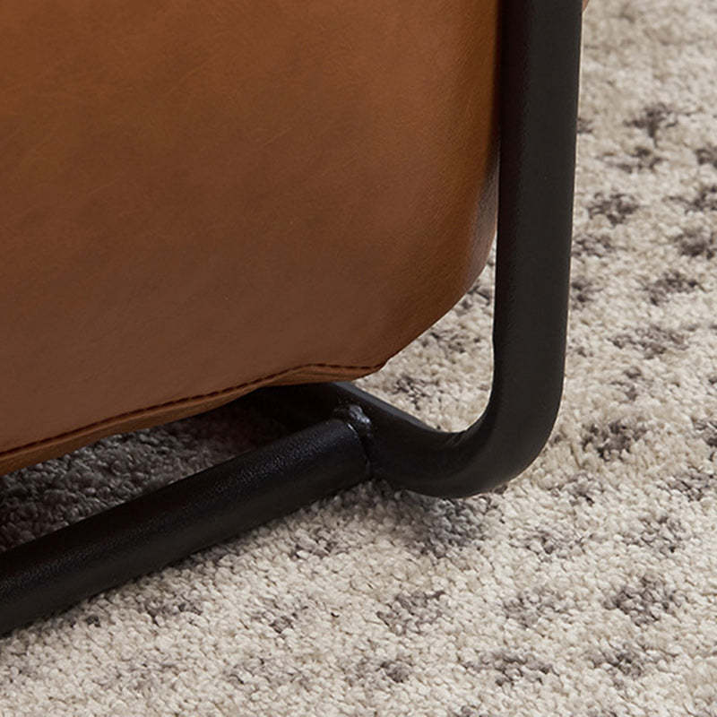 Retro Leather Steel EPP Accent Chair