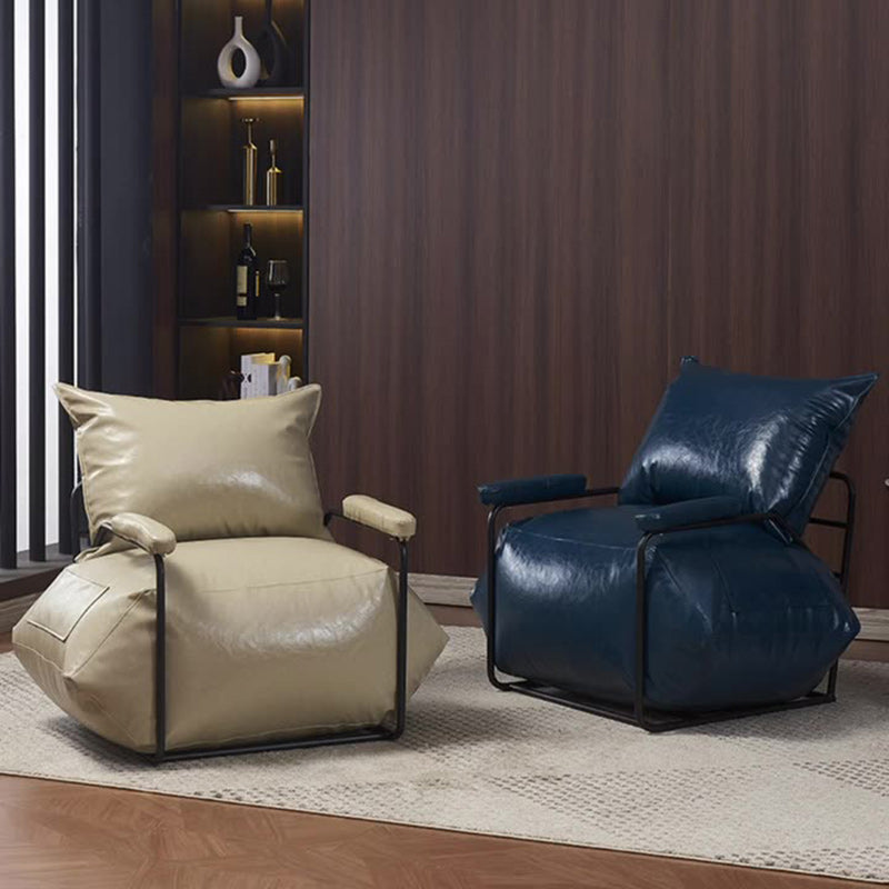 Retro Leather Steel EPP Accent Chair