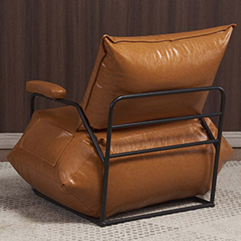 Retro Leather Steel EPP Accent Chair