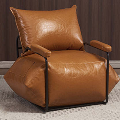 Retro Leather Steel EPP Accent Chair