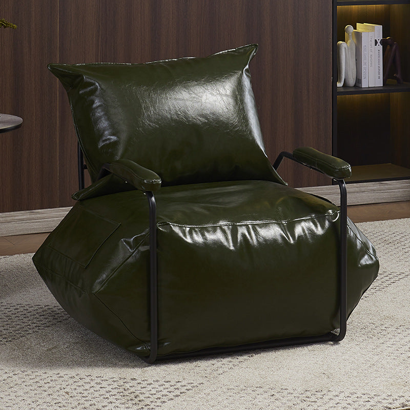 Retro Leather Steel EPP Accent Chair