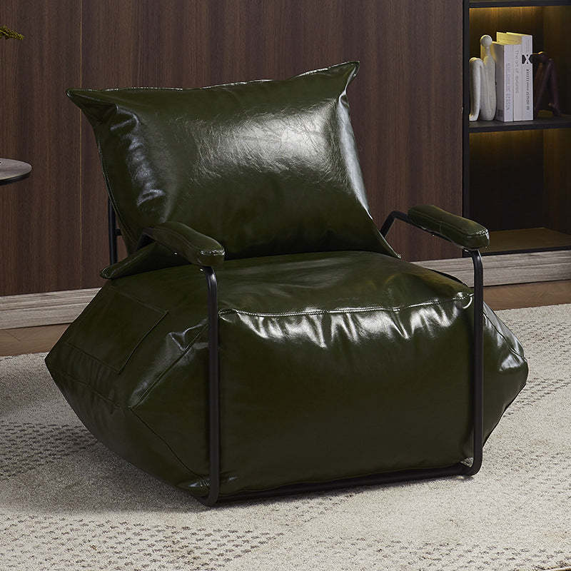 Retro Leather Steel EPP Accent Chair