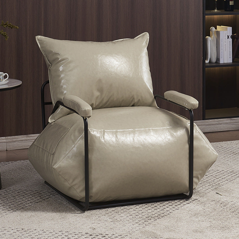 Retro Leather Steel EPP Accent Chair