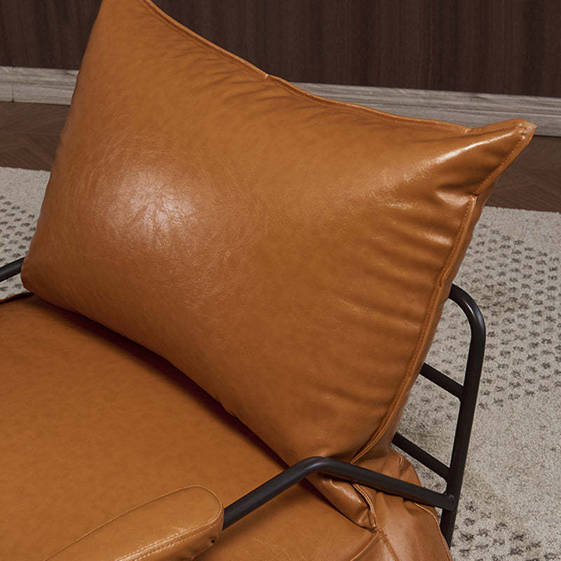 Retro Leather Steel EPP Accent Chair