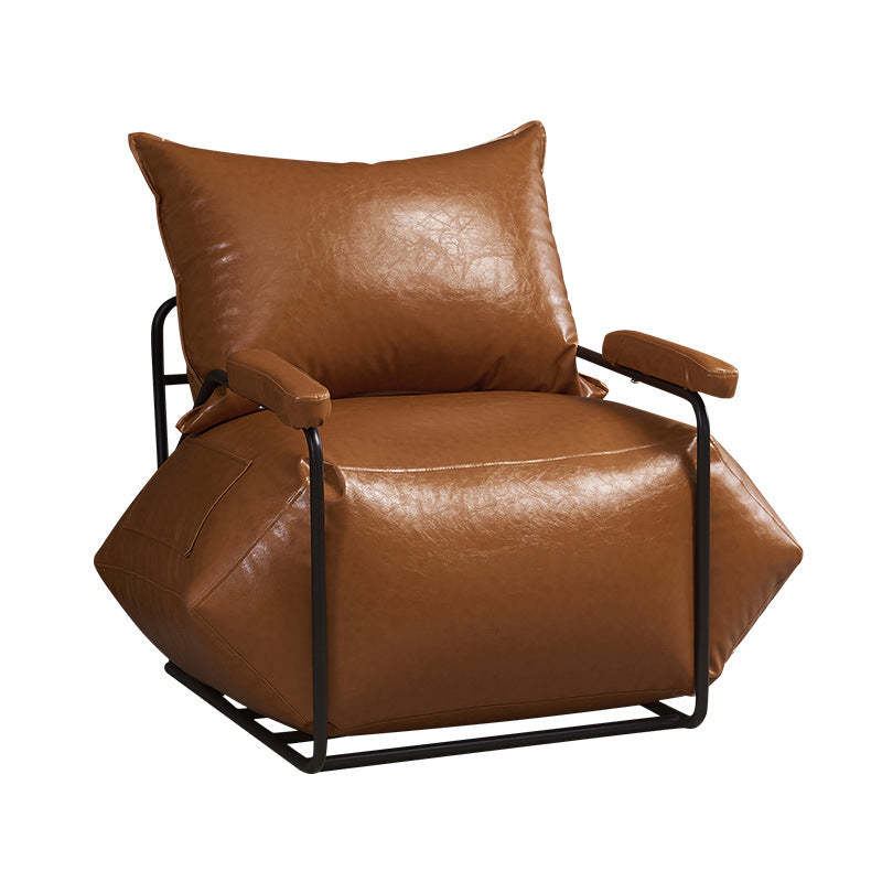Retro Leather Steel EPP Accent Chair