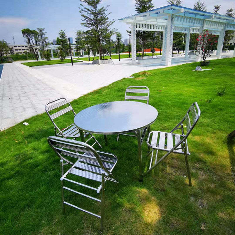 Industrial Steel Foldable Outdoor Dining Chair