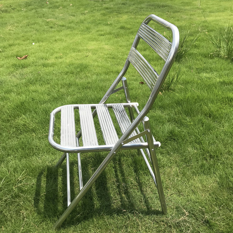 Industrial Steel Foldable Outdoor Dining Chair — Encrypted