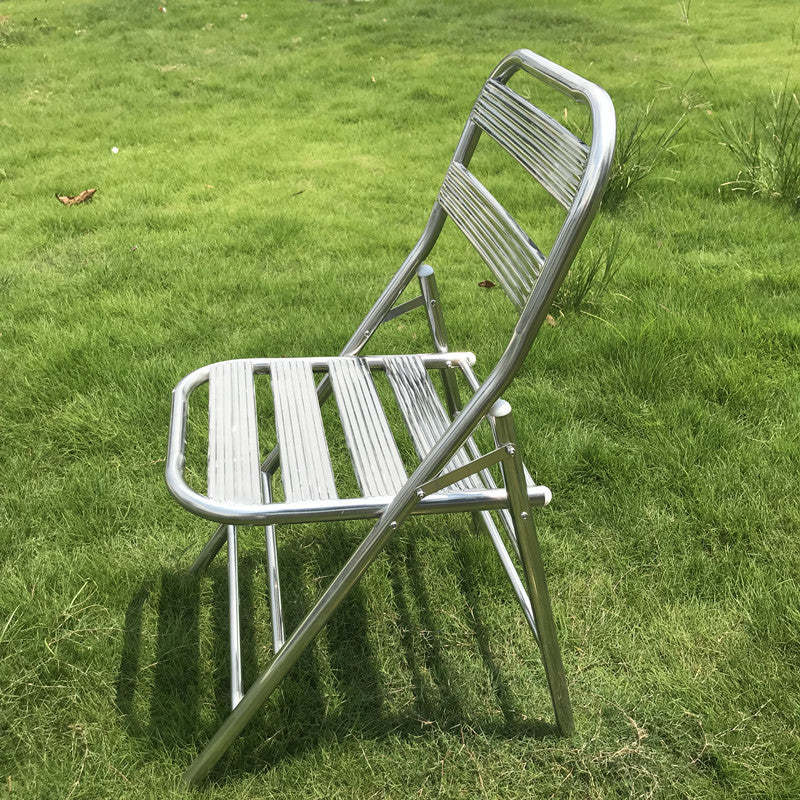 Industrial Steel Foldable Outdoor Dining Chair — Encrypted
