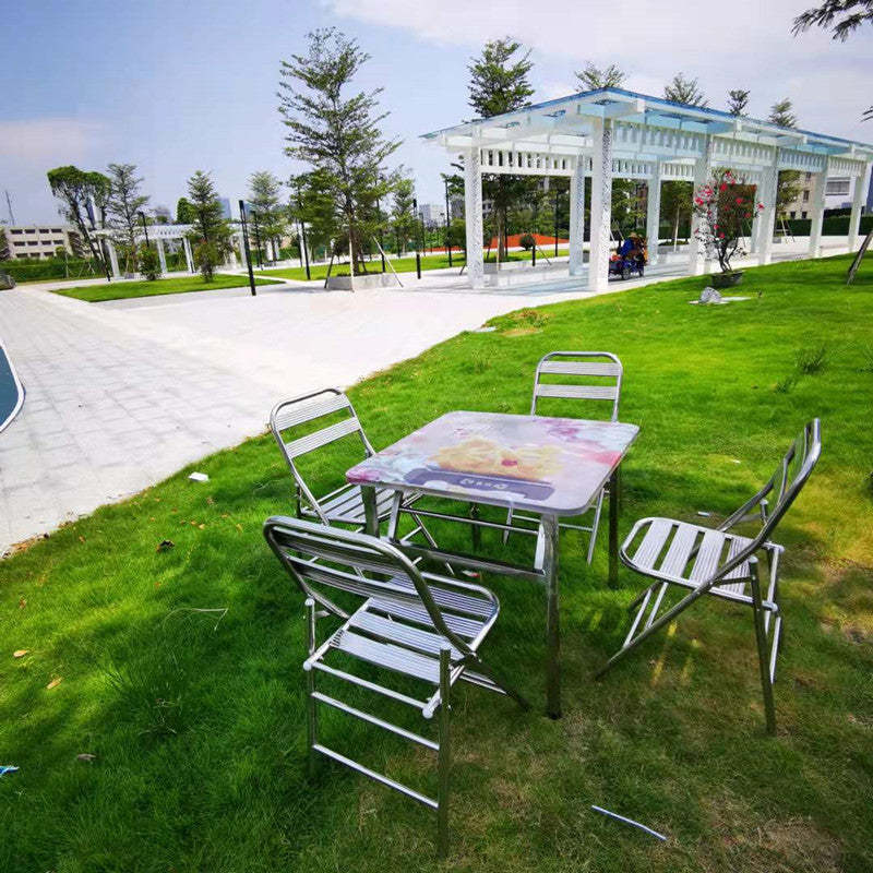 Industrial Steel Foldable Outdoor Dining Chair