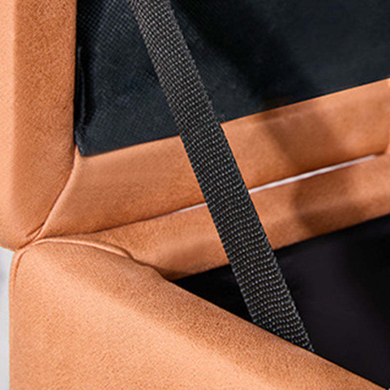 Scandinavian Fabric Wood Storage Bench — Light Gray