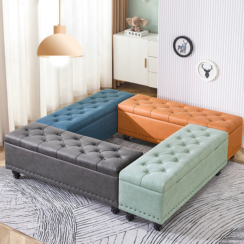 Scandinavian Fabric Wood Storage Bench