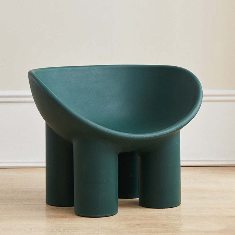 Scandinavian Elephant Leg Accent Chair — Without Cushion / Light Gray