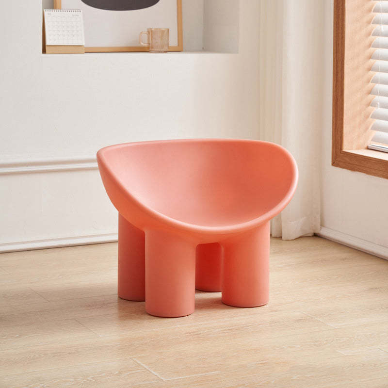 Scandinavian Elephant Leg Accent Chair — Without Cushion / Pink