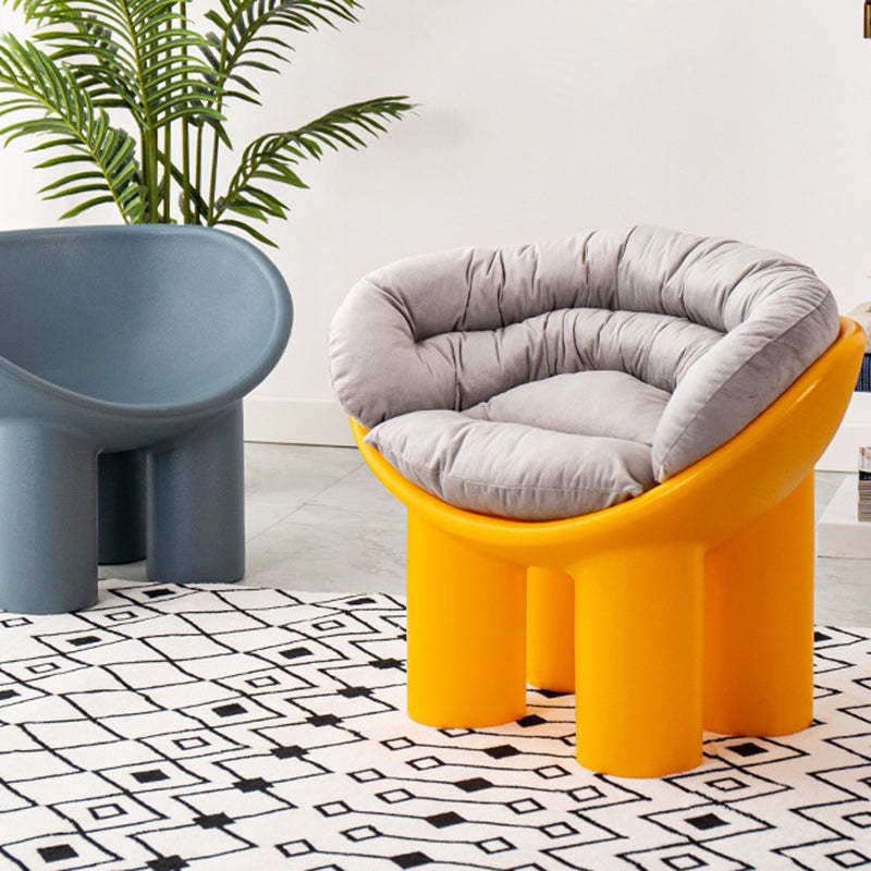 Scandinavian Elephant Leg Accent Chair — With Cushion / Light Green