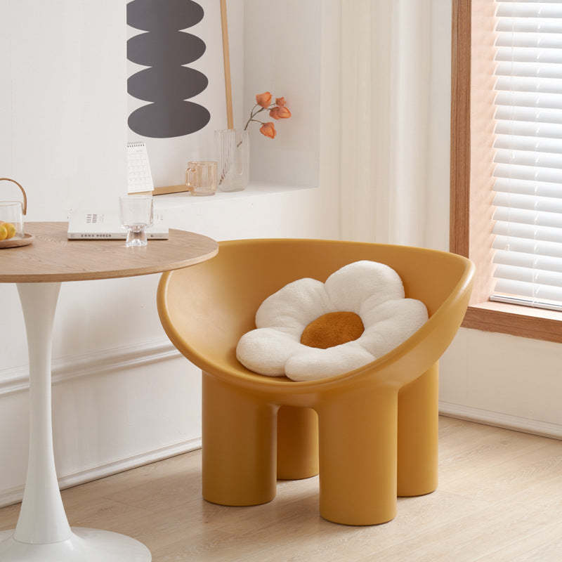 Scandinavian Elephant Leg Accent Chair — Without Cushion / Dark Green
