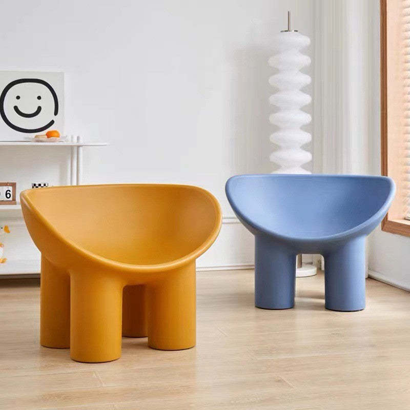 Scandinavian Elephant Leg Accent Chair — Without Cushion / Light Green