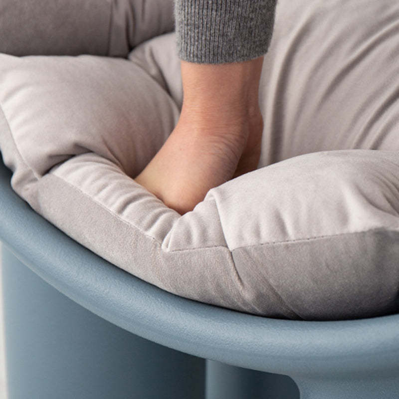 Scandinavian Elephant Leg Accent Chair — With Cushion / Light Green
