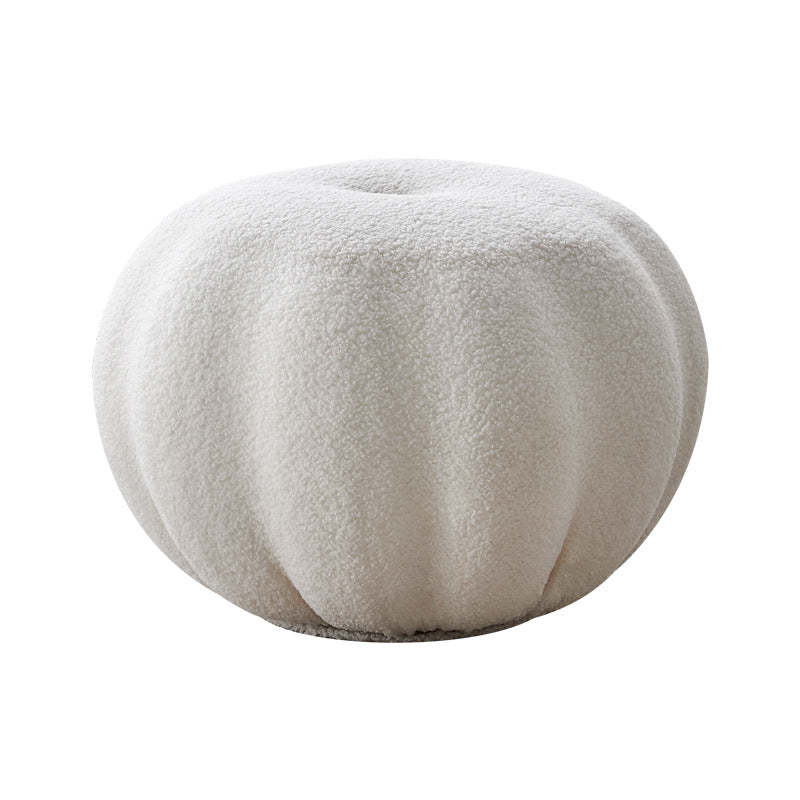 Modern Pumpkin Teddy Fleece EPS Footstool