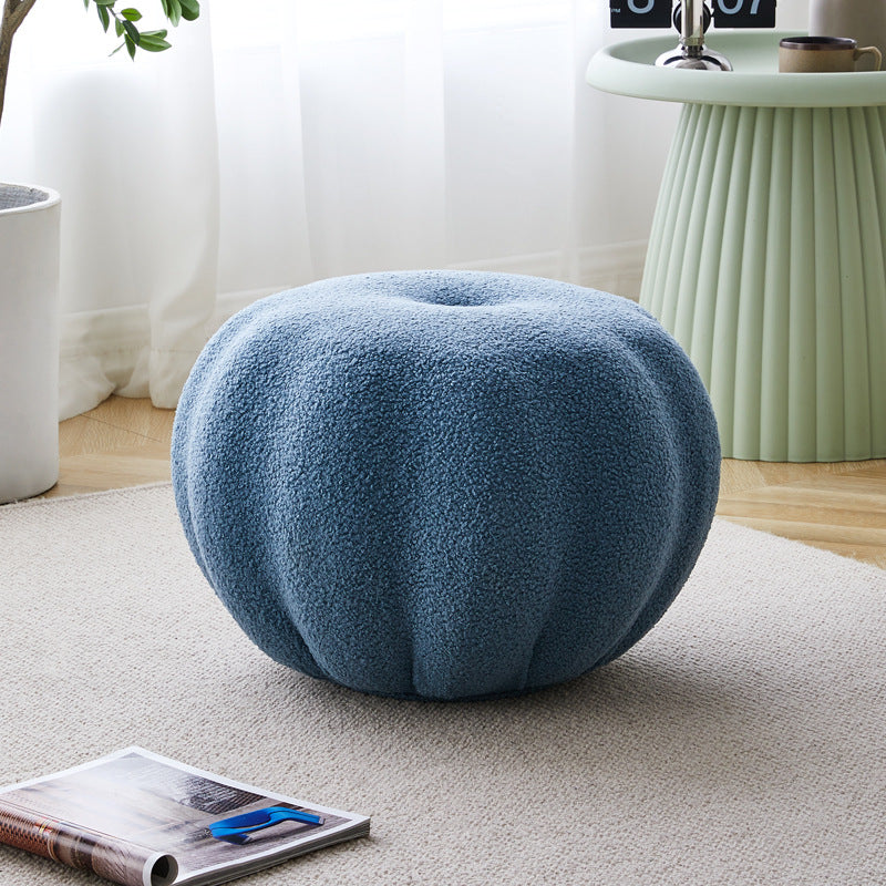 Modern Pumpkin Teddy Fleece EPS Footstool