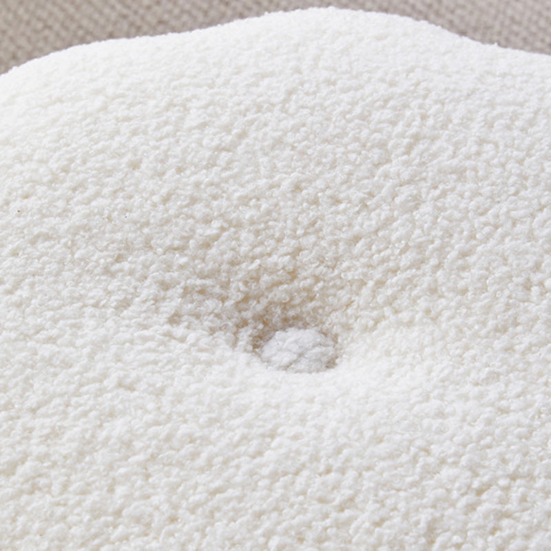 Modern Pumpkin Teddy Fleece EPS Footstool