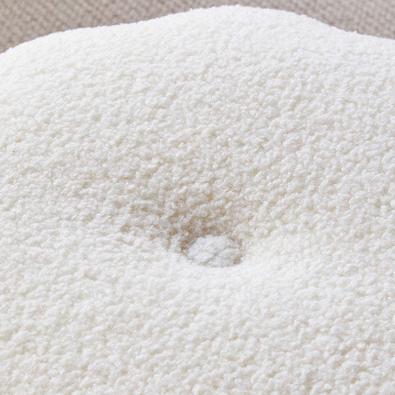 Modern Pumpkin Teddy Fleece EPS Footstool