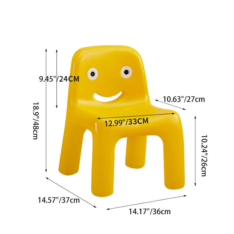 Scandinavian Kids Smile Low Chair — Yellow
