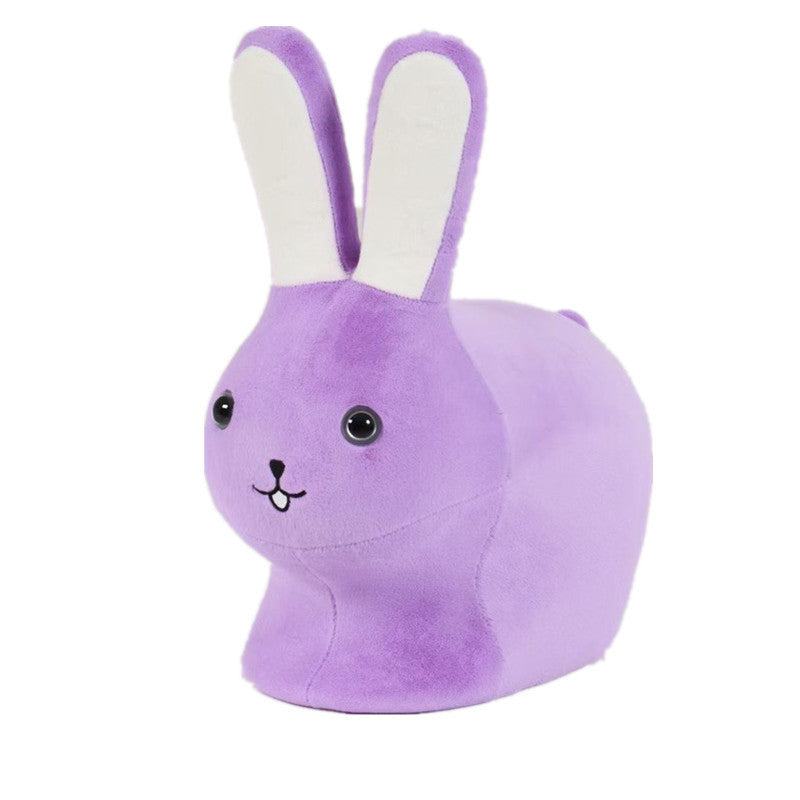 Kids Wood Velvet Rabbit Low Stool — Yellow
