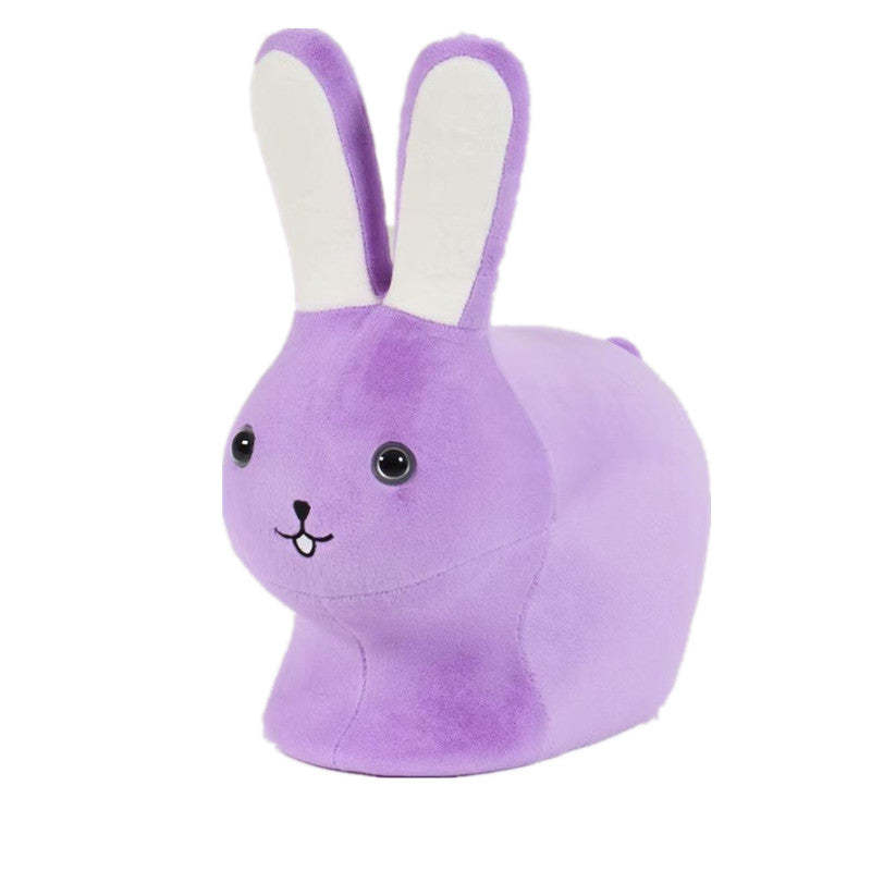Kids Wood Velvet Rabbit Low Stool — Yellow