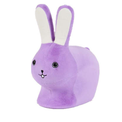 Kids Wood Velvet Rabbit Low Stool — Yellow