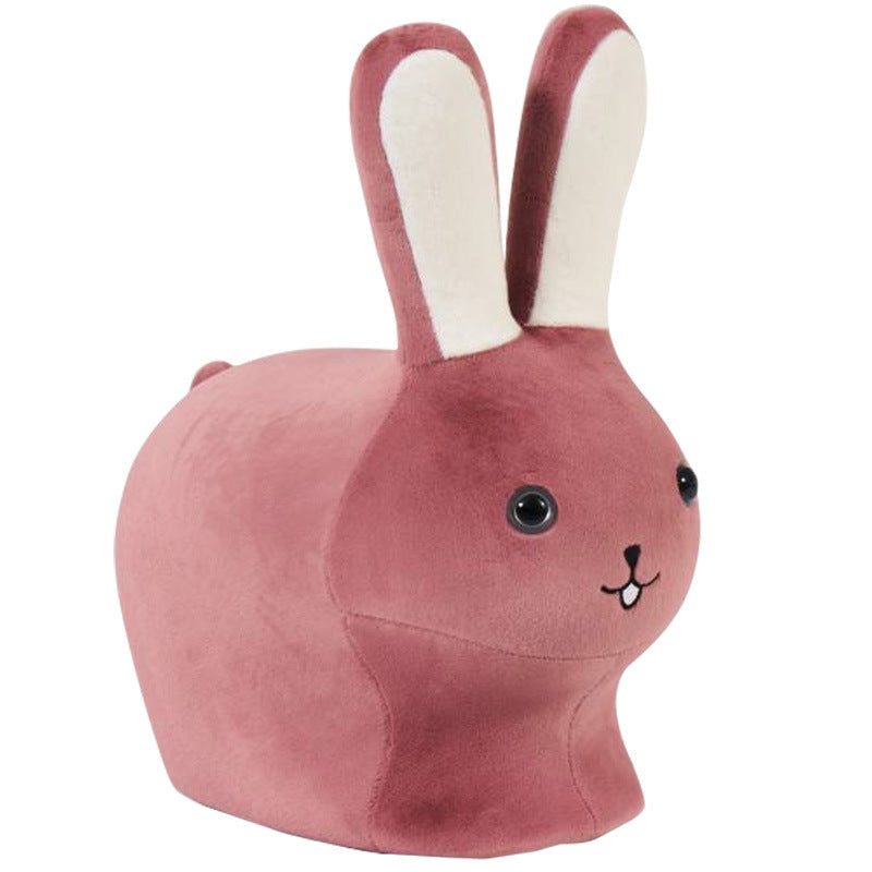 Kids Wood Velvet Rabbit Low Stool