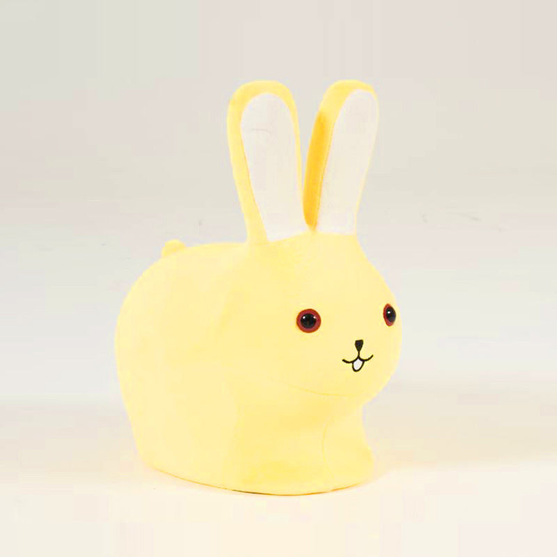 Kids Wood Velvet Rabbit Low Stool — Pink
