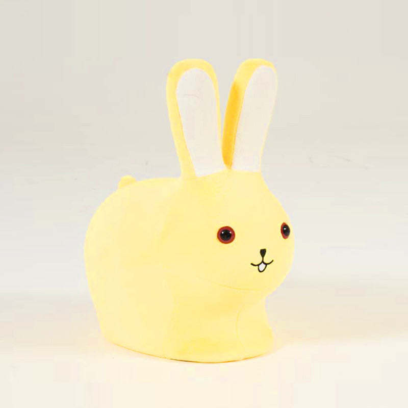 Kids Wood Velvet Rabbit Low Stool — Pink