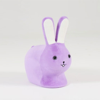 Kids Wood Velvet Rabbit Low Stool — Blue