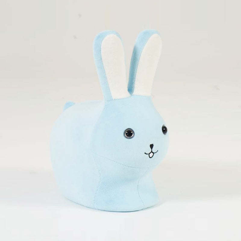 Kids Wood Velvet Rabbit Low Stool — Yellow